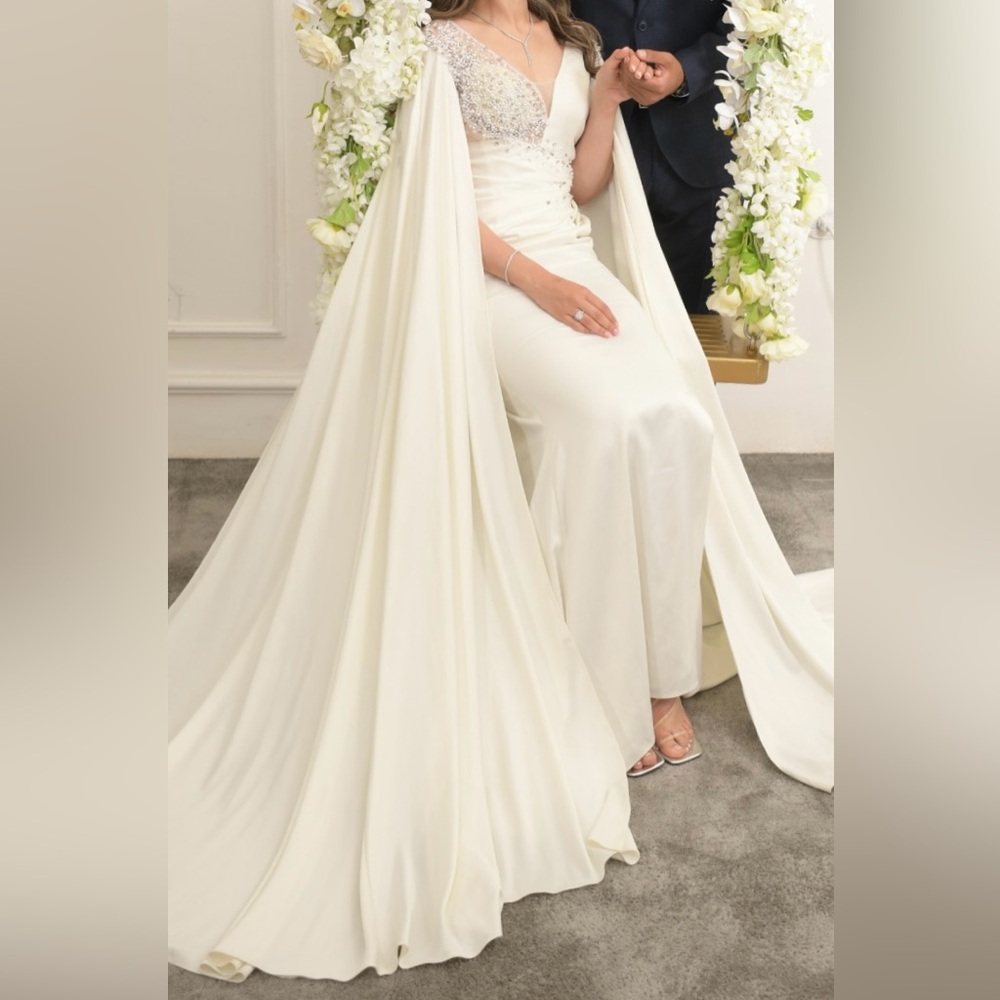 Custom Made Ivory Dress, suitable for wedding or engagement.